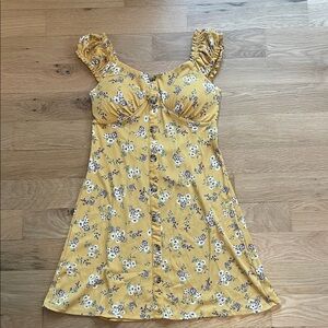 No Boundaries Yellow Floral Dress
